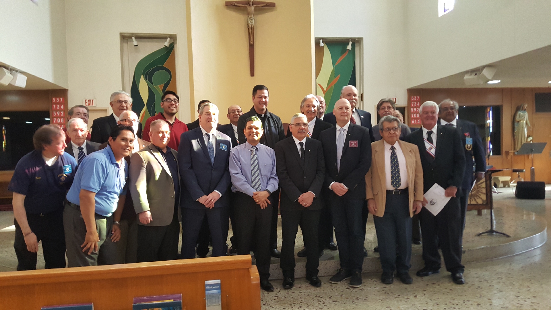 New Knights at degree ceremony